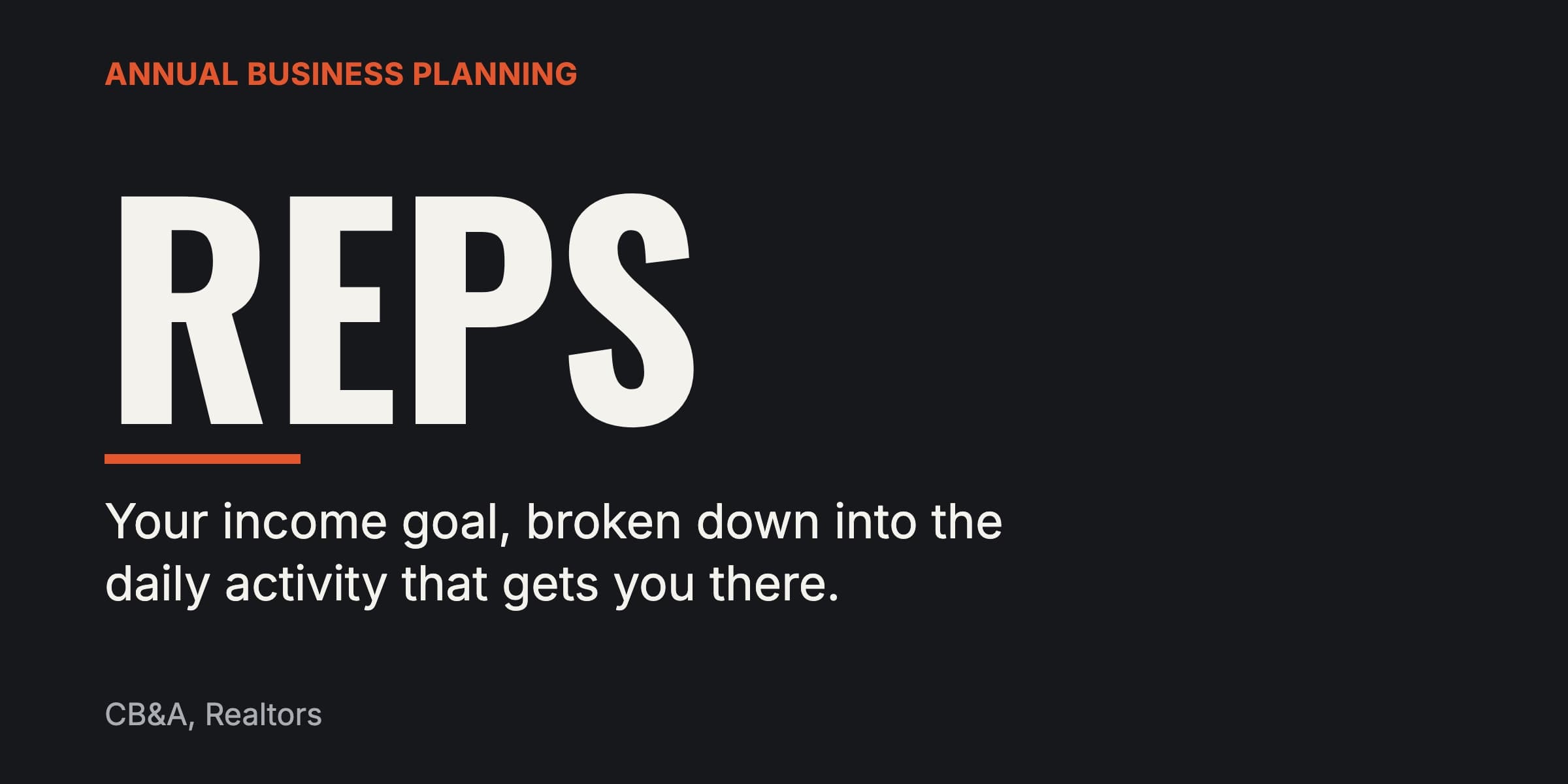 REPS: The Only Number You Need for Your 2027 Business Plan